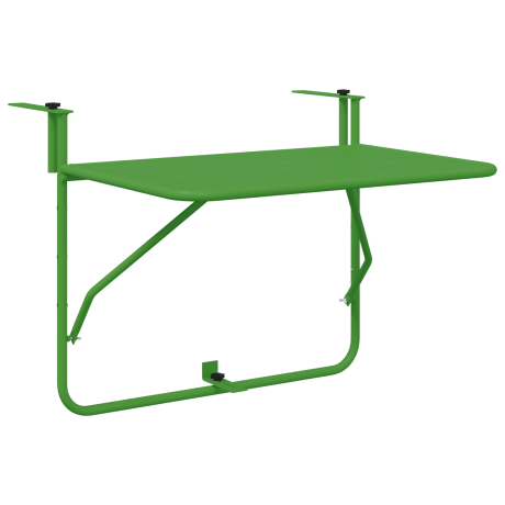 vidaXL Balkontafel hangend inklapbaar 60x40 cm staal groen afbeelding2 - 1