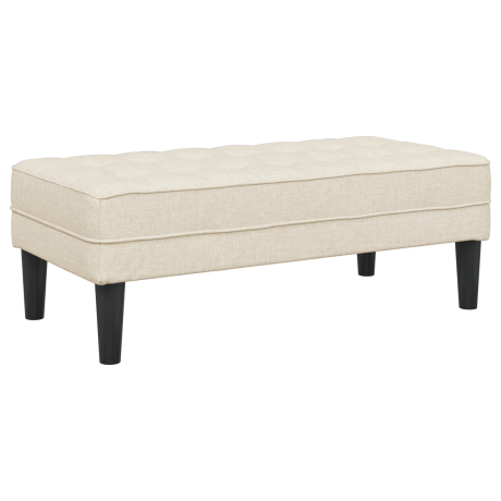 vidaXL Bank 113x57x39 cm linnen afbeelding2 - 1