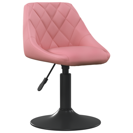 vidaXL Barkruk Geometrisch Roze 46 x 44 x (62.5-77.5) cm Kunstleer afbeelding2 - 1