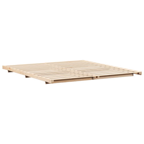 vidaXL Bedframe Bruin 180 x 220 cm Massief grenenhout afbeelding2 - 1