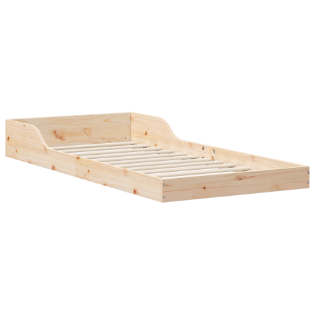 vidaXL Bedframe Naturel 80 x 220 cm Massief grenenhout afbeelding2 - 1