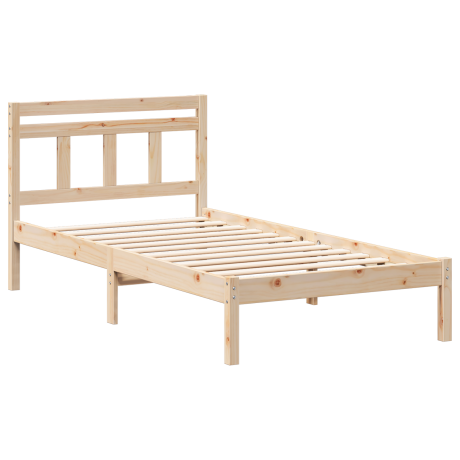 vidaXL Bedframe Bruin 90 x 190 cm Massief grenenhout afbeelding2 - 1