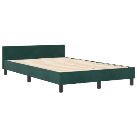 vidaXL Boxspringbed met hoofdeinde Donkergroen 120 x 200 cm Fluweel afbeelding2 - 1