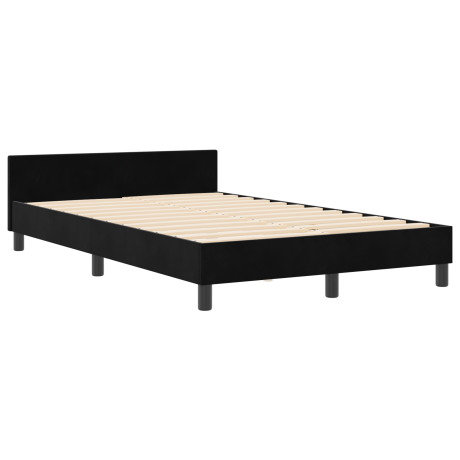 vidaXL Bedframe fluweel zwart 120x200 cm afbeelding2 - 1