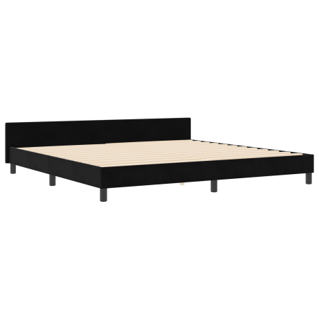 vidaXL Bedframe fluweel zwart 200x200 cm afbeelding2 - 1