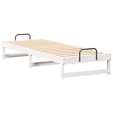 vidaXL Bedframe Wit 80 x 200 cm Massief grenenhout afbeelding2 - 1