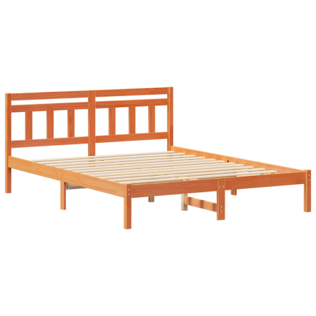 vidaXL Bedframe Bruin 160 x 200 cm Massief grenenhout afbeelding2 - 1