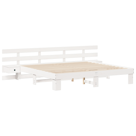 vidaXL Bedframe met lade Wit 180 x 200 cm Hout afbeelding2 - 1