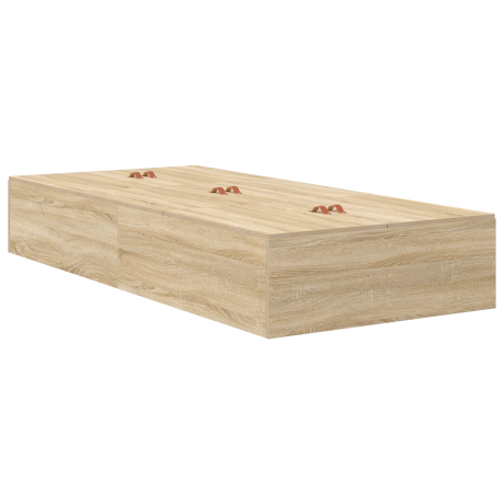vidaXL Bedframe met opbergruimte sonoma eikenkleurig 90x200 cm afbeelding2 - 1