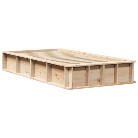 vidaXL Bedframe met opslag Bruin 100 x 200 cm Hout afbeelding2 - 1