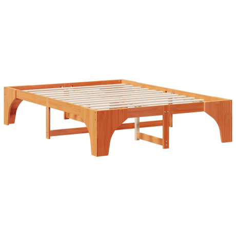 vidaXL Bedframe Bruin 160 x 200 cm Massief grenenhout afbeelding2 - 1