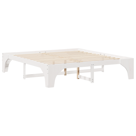 vidaXL Bedframe Wit 180 x 200 cm Massief grenenhout afbeelding2 - 1
