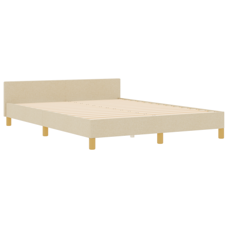 vidaXL Bedframe stof crèmekleurig 160x200 cm afbeelding2 - 1