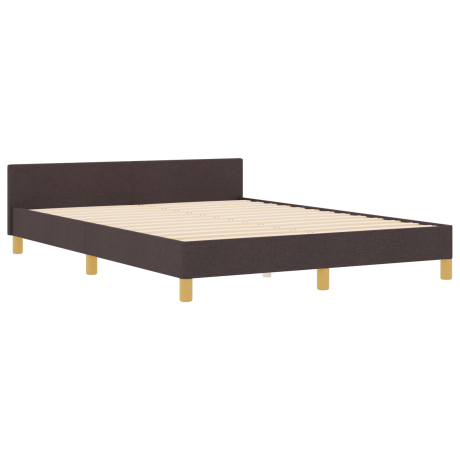 vidaXL Bedframe stof donkerbruin 140x190 cm afbeelding2 - 1