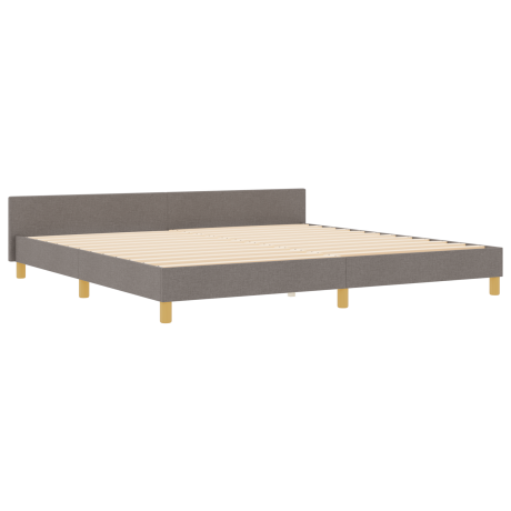 vidaXL Bedframe stof taupe 200x200 cm afbeelding2 - 1