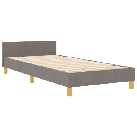 vidaXL Bedframe stof taupe 90x200 cm afbeelding2 - 1