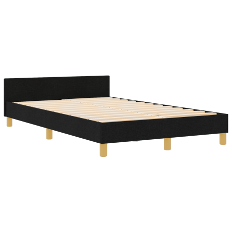 vidaXL Bedframe met hoofdeinde Zwart 120 x 200 cm Stof afbeelding2 - 1