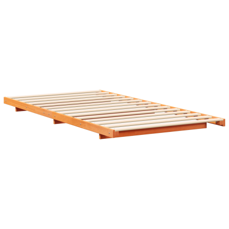 vidaXL Bedframe Wasbruin 100 x 200 cm Massief grenenhout afbeelding2 - 1