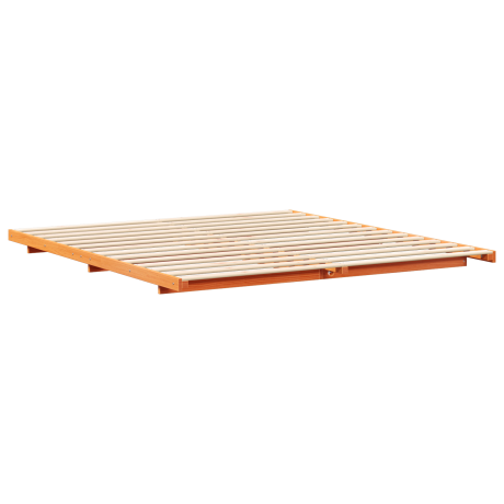 vidaXL Bedframe Wasbruin 200 x 200 cm Massief grenenhout afbeelding2 - 1