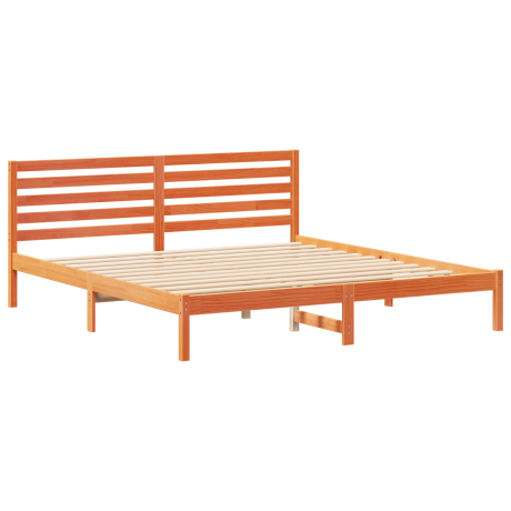 vidaXL Bedframe Wasbruin 200 x 200 cm Massief grenenhout afbeelding2 - 1