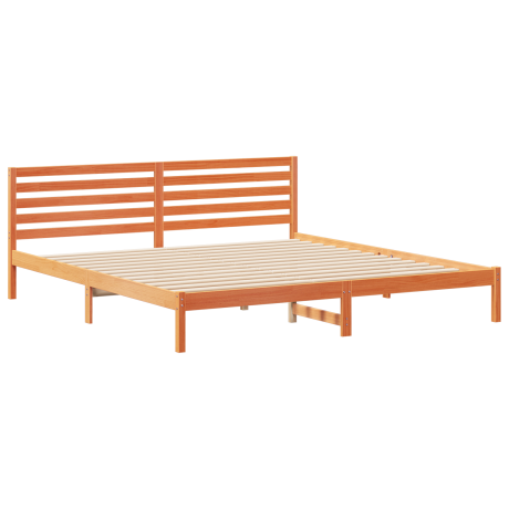 vidaXL Bedframe Wasbruin 200 x 220 cm Massief grenenhout afbeelding2 - 1