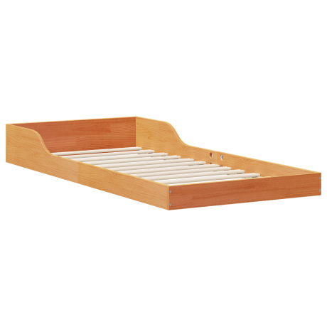 vidaXL Bedframe Wasbruin 90 x 220 cm Massief grenenhout afbeelding2 - 1