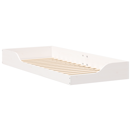 vidaXL Bedframe Wit 100 x 220 cm Massief grenenhout afbeelding2 - 1