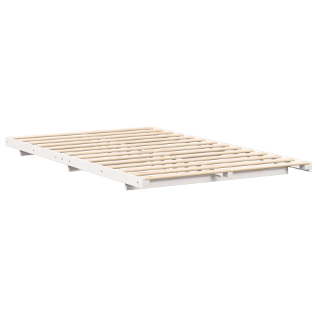 vidaXL Bedframe Wit 120 x 190 cm Massief grenenhout afbeelding2 - 1
