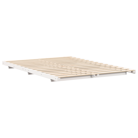 vidaXL Bedframe Wit 160 x 220 cm Massief grenenhout afbeelding2 - 1