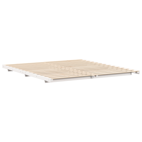 vidaXL Bedframe Wit 180 x 210 cm Massief grenenhout afbeelding2 - 1