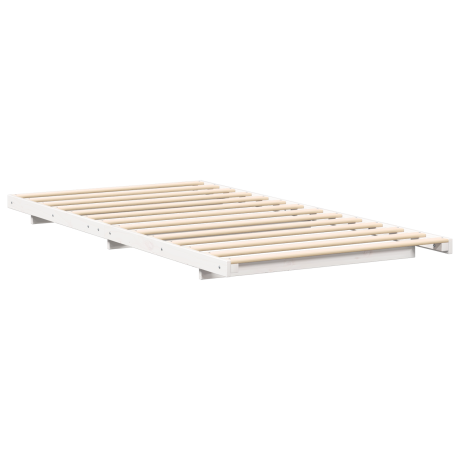 vidaXL Bedframe Wit 75 x 190 cm Massief grenenhout afbeelding2 - 1