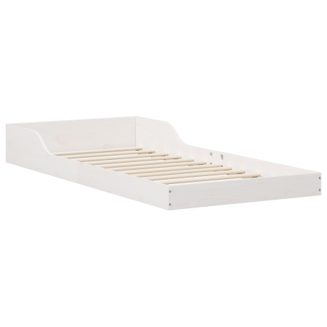 vidaXL Bedframe Wit 80 x 220 cm Massief grenenhout afbeelding2 - 1