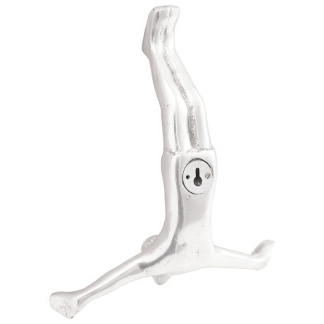 vidaXL Beeldje vallende man 22x8x25 cm aluminium zilverkleurig afbeelding2 - 1