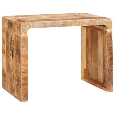 vidaXL Bijzettafel Bruin 60 x 35 x 46 cm Massief mango hout afbeelding2 - 1