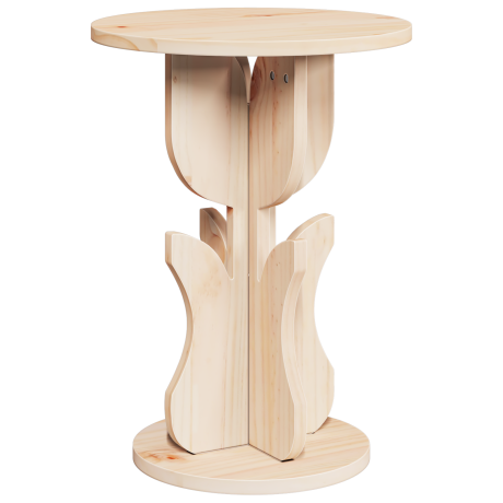 vidaXL Salontafel Naturel 39,5 x 39,5 x 53,5 cm Massief grenenhout afbeelding2 - 1