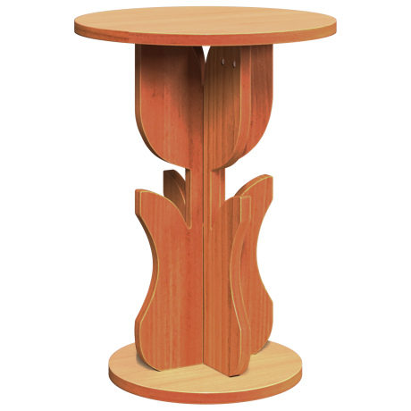 vidaXL Salontafel Wasbruin 39,5 x 39,5 x 53,5 cm Massief grenenhout afbeelding2 - 1