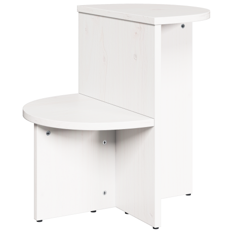 vidaXL Salontafel Wit 50 x 40 x 50 cm Massief grenenhout afbeelding2 - 1