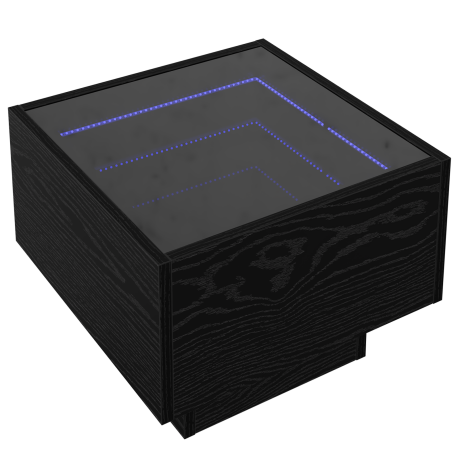 vidaXL Bijzettafel Zwart eiken 40 x 40 x 30 cm Bewerkt hout afbeelding2 - 1