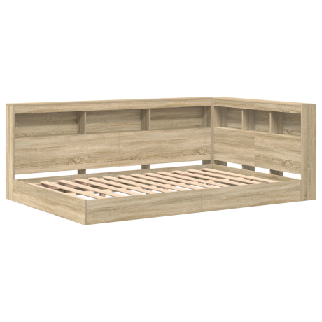 vidaXL Boekenbed Sonoma Eiken 120x200 cm Gemaakt van Engineered Hout afbeelding2 - 1
