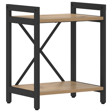 vidaXL Boekenkast Artisan Eiken 40 x 30 x 50 cm Bewerkt hout afbeelding2 - 1