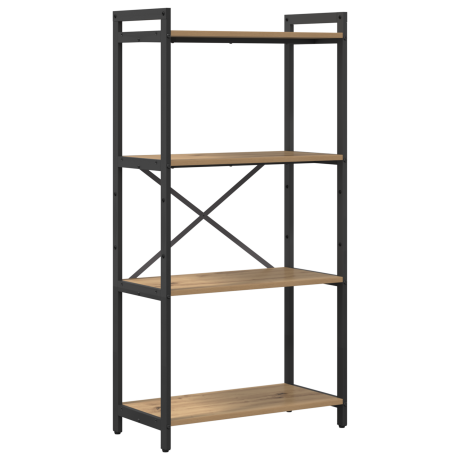 vidaXL Boekenkast Artisan Eiken 60 x 30 x 120 cm Bewerkt hout afbeelding2 - 1