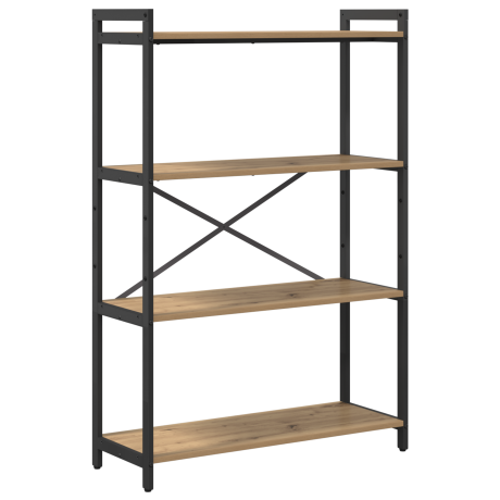 vidaXL Boekenkast Artisan Eiken 80 x 30 x 120 cm Bewerkt hout afbeelding2 - 1