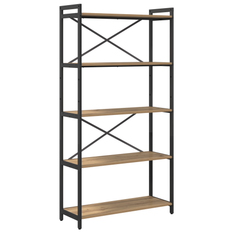 vidaXL Boekenkast Artisan Eiken 80 x 30 x 155 cm Bewerkt hout afbeelding2 - 1