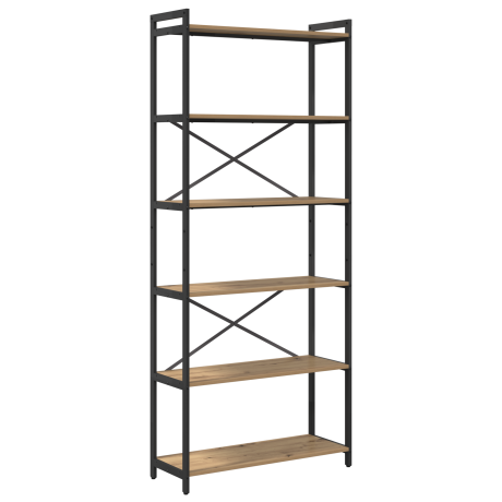vidaXL Boekenkast Artisan Eiken 80 x 30 x 189,5 cm Bewerkt hout afbeelding2 - 1
