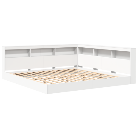 vidaXL Boekenkast Bed Wit 180x200 cm Houtcomposiet afbeelding2 - 1