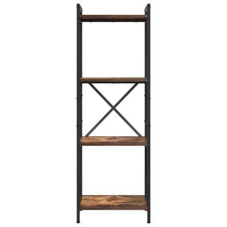 vidaXL Boekenkast Gerookt eiken 40 x 30 x 119 cm Bewerkt hout afbeelding2 - 1