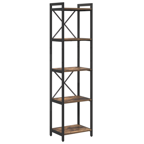 vidaXL Boekenkast Gerookt eiken 40 x 30 x 155 cm Bewerkt hout afbeelding2 - 1