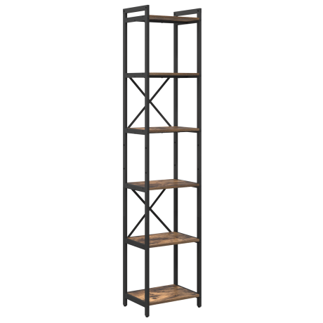 vidaXL Boekenkast Gerookt eiken 40 x 30 x 189,5 cm Bewerkt hout afbeelding2 - 1