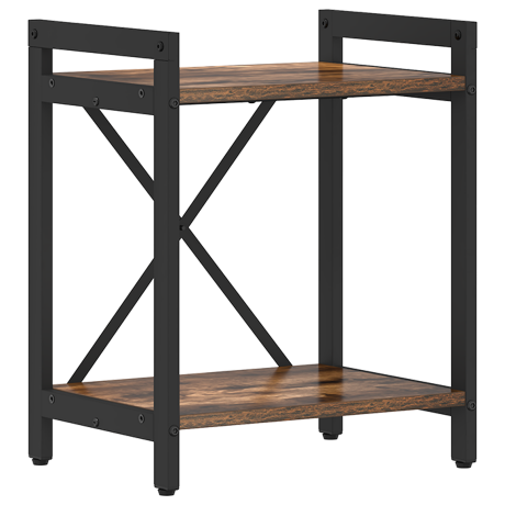 vidaXL Boekenkast Gerookt eiken 40 x 30 x 50 cm Bewerkt hout afbeelding2 - 1