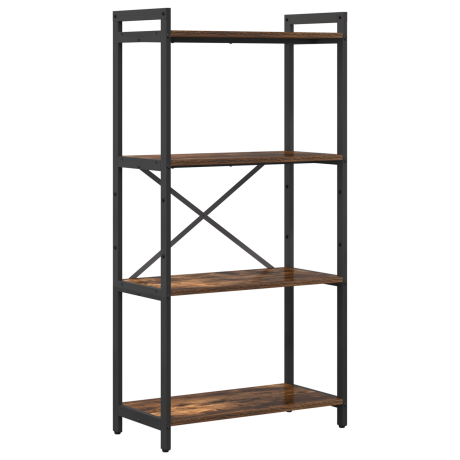 vidaXL Boekenkast Gerookt eiken 60 x 30 x 120 cm Bewerkt hout afbeelding2 - 1